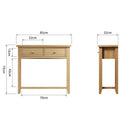 Guildford Solid Oak Console Table by Lavishway | Hallway Console Table-36661