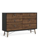 Ry 6 Drawer Walnut Finish Chest of Drawers by Lavishway | Chest Of Drawers-29323