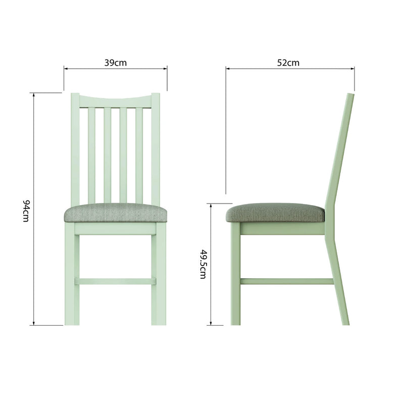 Grantham Ladder Back Dining Chair Set of 2 by Lavishway | Dining Chairs-37111