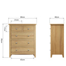 Guildford Solid Oak 3 Chest Of Drawers by Lavishway | Chest Of Drawers-32140