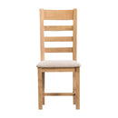 Chunky Fabric Seat Dining Chair Set of 2 by Lavishway | Dining Chairs-37234