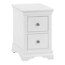 Swallow White 2 Drawers Bedside Cabinet by Lavishway | Bedside Tables-31565