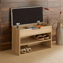 Wooden Grey Shoe Storage Cabinet With Seating by Lavishway | Shoe Cabinets-39025