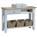 Tattershall Oak Top Grey Large Console Table by Lavishway | Hallway Console Table-33102