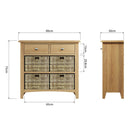 Guildford Solid Oak 2 Drawers Cabinet by Lavishway | Hallway Cabinets-32068