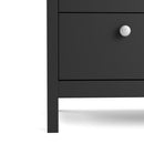 Madrid Matt Black 3 Chest Of Drawers by Lavishway | Chest Of Drawers-29942