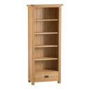 Chunky Solid Oak Narrow Bookcase by Lavishway | Book Shelves and Cabinets-37214