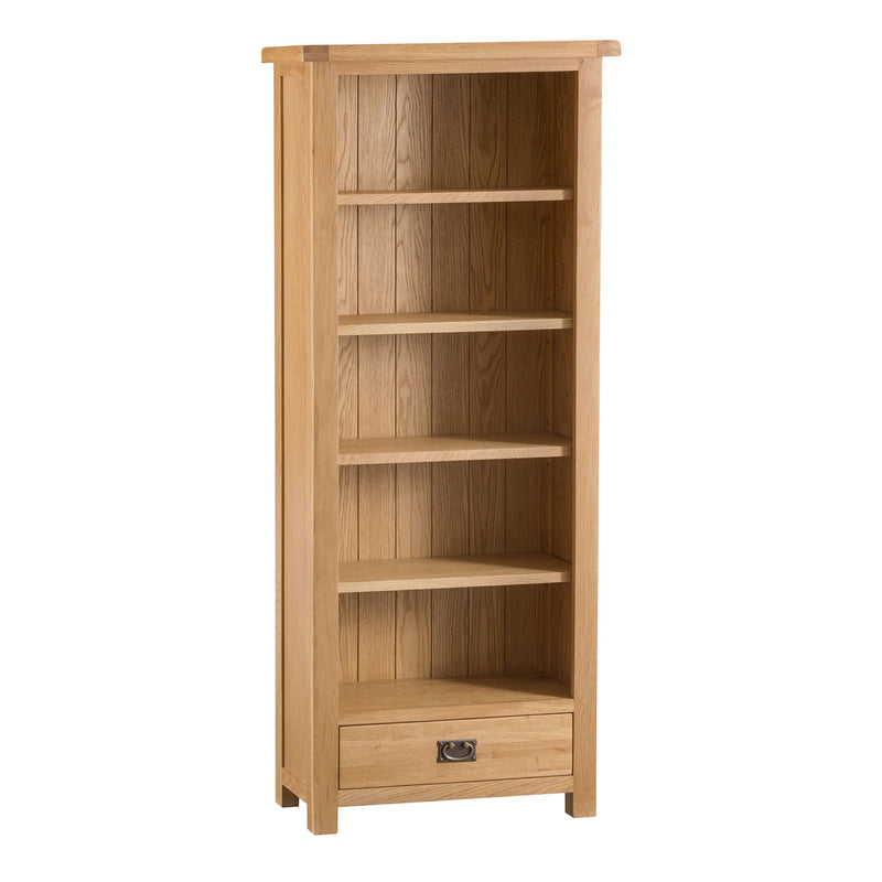 Chunky Solid Oak Narrow Bookcase by Lavishway | Book Shelves and Cabinets-37214