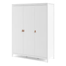 Barcelona White 3 Doors Wardrobe by Lavishway | Bedroom-29783