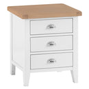 Tattershall Oak Top 3 Drawers Bedside Cabinet by Lavishway | Bedside Tables-32987