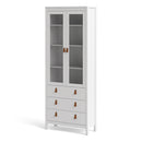 Barcelona White 2 Glass Doors Display Cabinet by Lavishway | Display Cabinet-29767