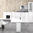 Prima White 2 Doors Cabinet With 4 Shelves by Lavishway | Book Shelves and Cabinets-29040
