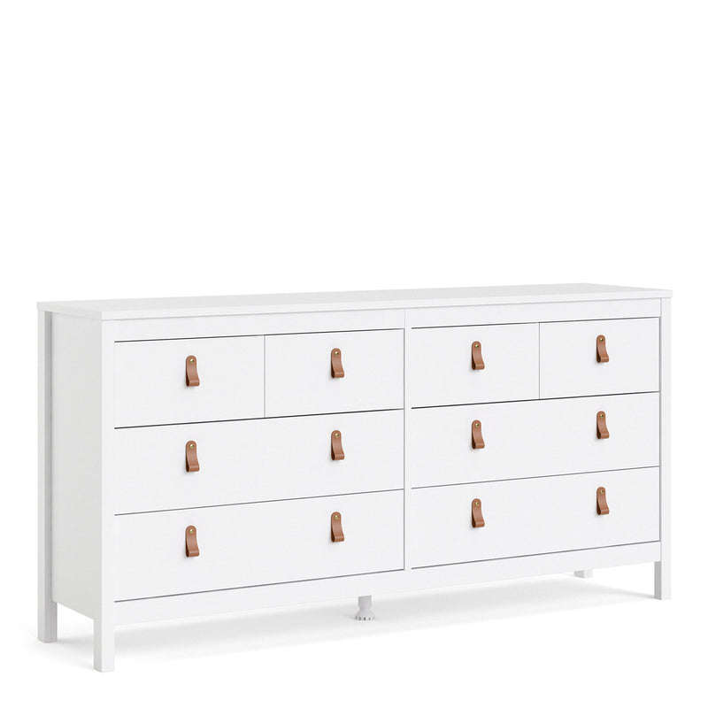 Barcelona White 8 Drawers Double Dresser by Lavishway | Sideboards-29812