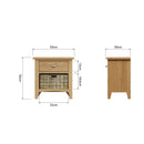 Guildford Solid Oak 1 Drawer Unit Cabinet by Lavishway | Side Tables-36672