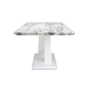 Saturn Marble Top White Small Dining Table by Lavishway | Dining Tables-37314
