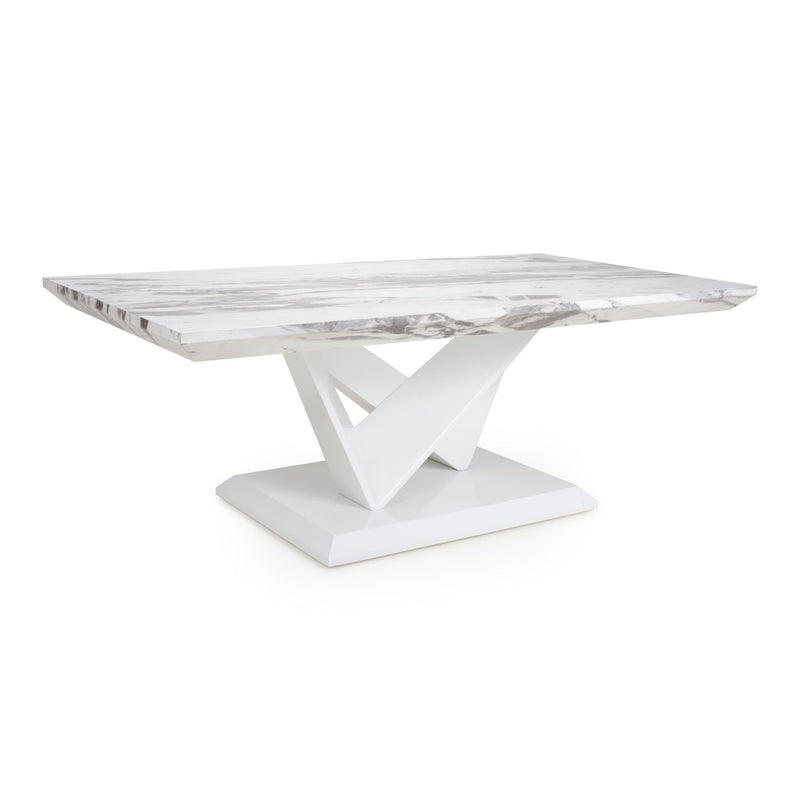 Saturn Marble Top White Coffee Table by Lavishway | Coffee Tables-37325