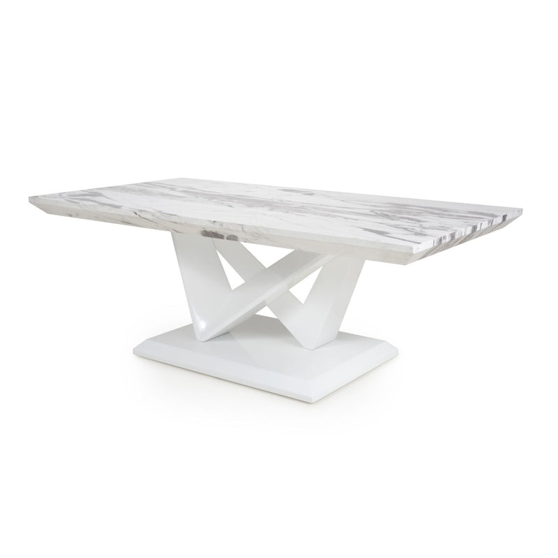 Saturn Marble Top White Coffee Table by Lavishway | Coffee Tables-37328