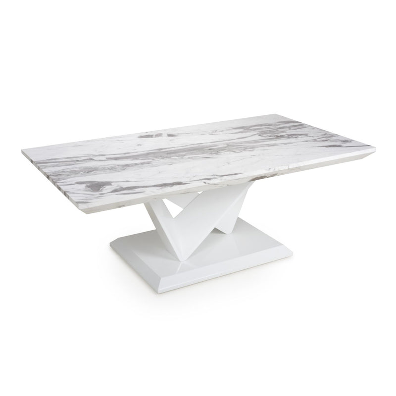 Saturn Marble Top White Coffee Table by Lavishway | Coffee Tables-37327