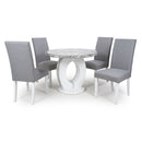 Neptune Round Dining Table With 4 Chairs by Lavishway | Dining Table Set-27089