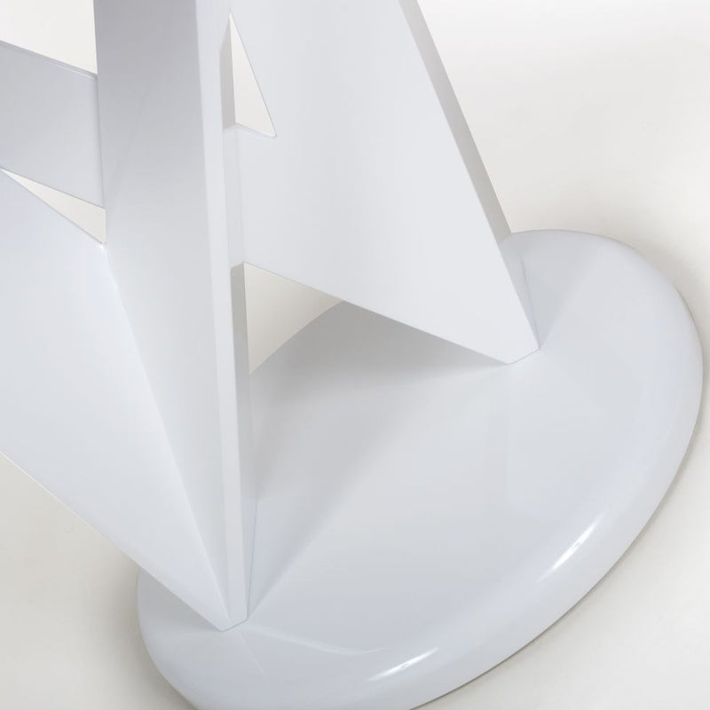 Saturn Round Marble Top White Dining Table by Lavishway | Dining Tables-37358