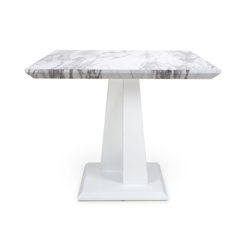 Saturn Square Marble Top White Dining Table by Lavishway | Dining Tables-37368