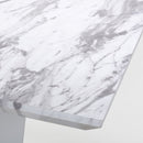 Saturn Square Marble Top White Dining Table by Lavishway | Dining Tables-37371