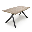 Narvik Industrial Wooden Curved Dining Table by Lavishway | Dining Tables-37400
