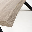 Narvik Industrial Wooden Curved Dining Table by Lavishway | Dining Tables-37405