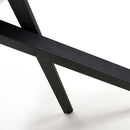 Narvik Industrial Wooden Curved Dining Table by Lavishway | Dining Tables-37404