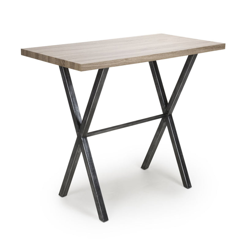 Brevik Oak Top Bar Table With Metal Legs by Lavishway | Bar Tables-37408