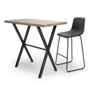 Brevik Oak Top Bar Table With Metal Legs by Lavishway | Bar Tables-37410