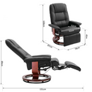 Office Recliner Faux Leather Plush Sofa Chair by Lavishway | Recliner Sofa-43695