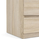 Naia Oak Finish Narrow 5 Drawers Chest by Lavishway | Chest Of Drawers-29894