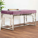 Upholstered Velvet Blush Seat Bench by Lavishway | Benches & Storage Benches-41597
