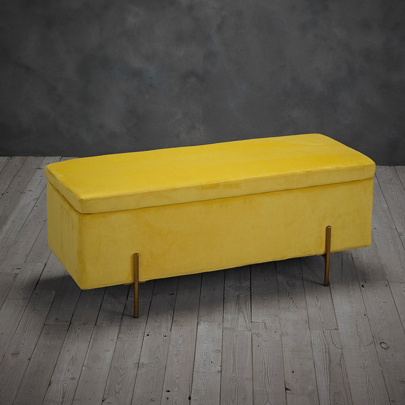 Lola Velvet Storage Ottoman Bench by Lavishway | Benches & Storage Benches-28326
