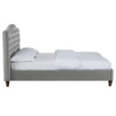 Sorrento Contemporary Grey Fabric Bed by Lavishway | Fabric Beds-37589