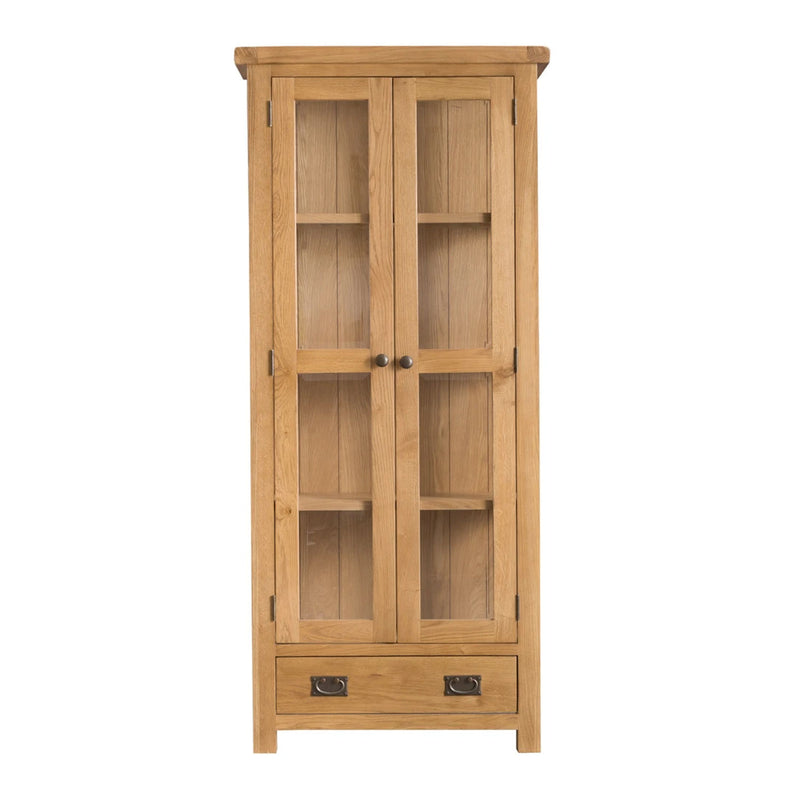 Chunky Oak 2 Doors Display Cabinet by Lavishway | Display Cabinet-32476