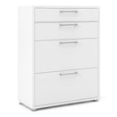 Prima White 4 Drawers Filing Cabinet by Lavishway | Filing Cabinets-29168