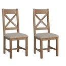 Heirloom Smoked Oak Dining Chair Set of 2 by Lavishway | Dining Chairs-35920