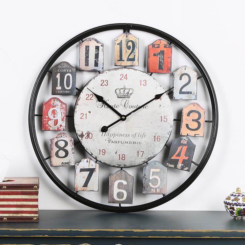 Modern 3D Large Retro Wall Clock by Lavishway | Wall Clocks-40858