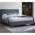 Albany Modern Upholstered Plush Velvet Fabric Bed