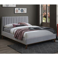 Albany Modern Upholstered Plush Velvet Fabric Bed