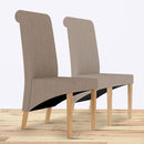 Amelia Beige Fabric Dining Chair in Pair by Lavishway | Dining Chairs-34080