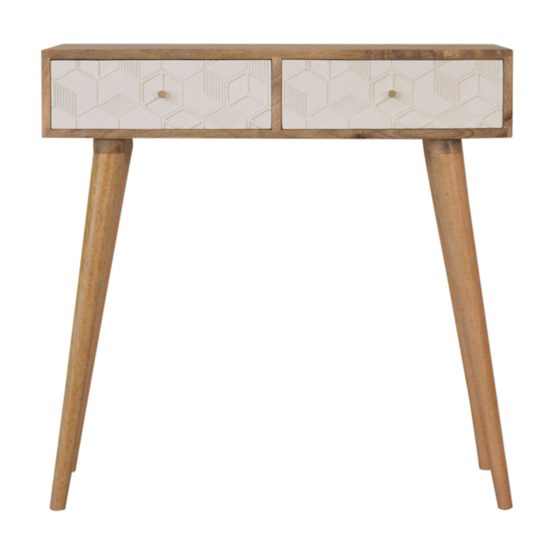 Acadia Solid Wood 2 Drawers Console Table by Lavishway | Hallway Console Table-22935