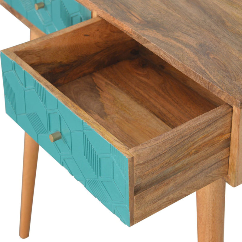 Acadia Solid Wood 2 Drawers Console Table by Lavishway | Hallway Console Table-22946