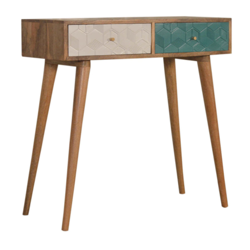 Acadia Solid Wood 2 Drawers Console Table by Lavishway | Hallway Console Table-22929