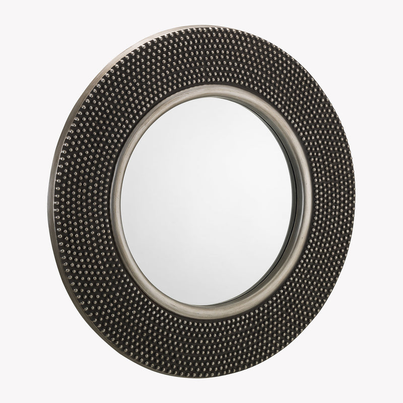 Adagio Decorative Round Pewter Wall Mirror by Lavishway | Wall Mirrors-21199