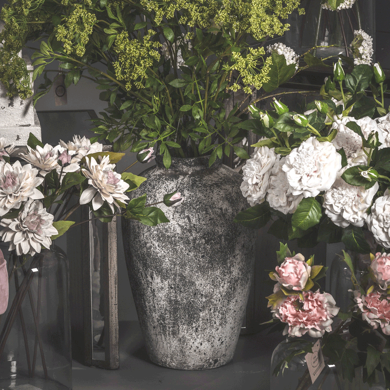 Aged Stone Effect Ceramic Vase by Lavishway | Vases-51039