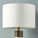 Aida Black & White Textile Table Lamp by Lavishway | Table Lamps-26187