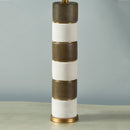 Aida Black & White Textile Table Lamp by Lavishway | Table Lamps-26189